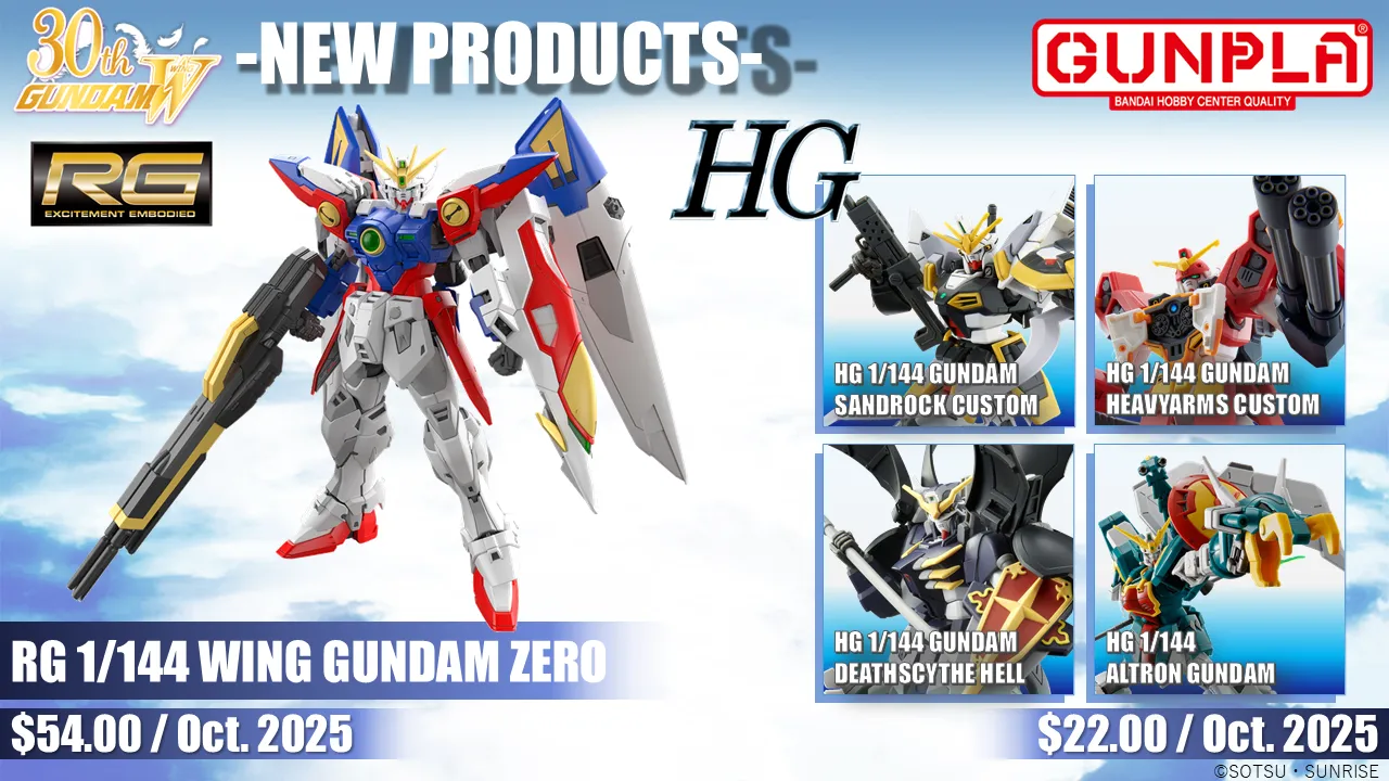 Our line up keeps growing as the GUNDAM WING kits continue to hit the shelves!