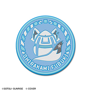 STRICT-G × hololive production SHIRAKAMI FUBUKI EMBLEM [MOBILE SUIT GUNDAM 00 VER.] Rubber Coaster