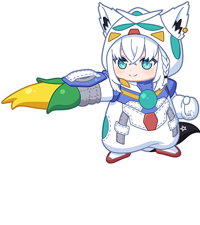 Shirakami Fubuki Chibi Character(NUI ARMOR Ver.)