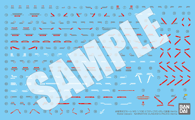 Markings Unique to the Kit Designed by Hajime Katoki