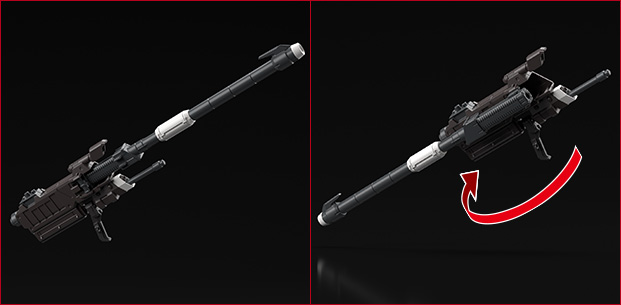 The 300mm Smoothbore Gun has a folding gimmick!