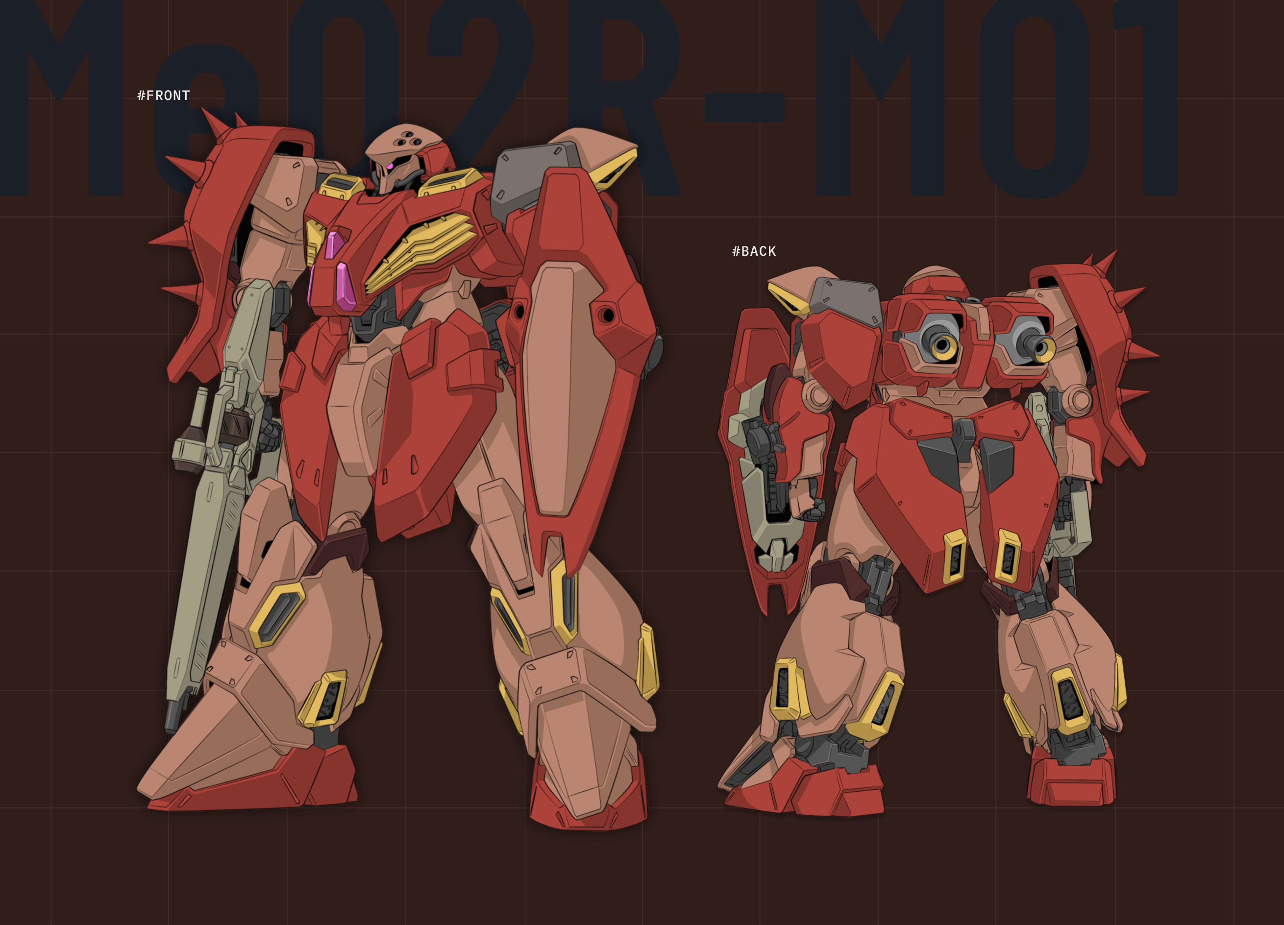 Messer Type-M01 Gawman Use official mecha design from Gundam Hathaway Sorcery of Nymph Circe